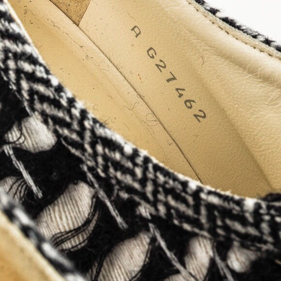 Chanel G27462 Wool Tweed Lace Up Silver Heel Booties - Picture 13 of 13